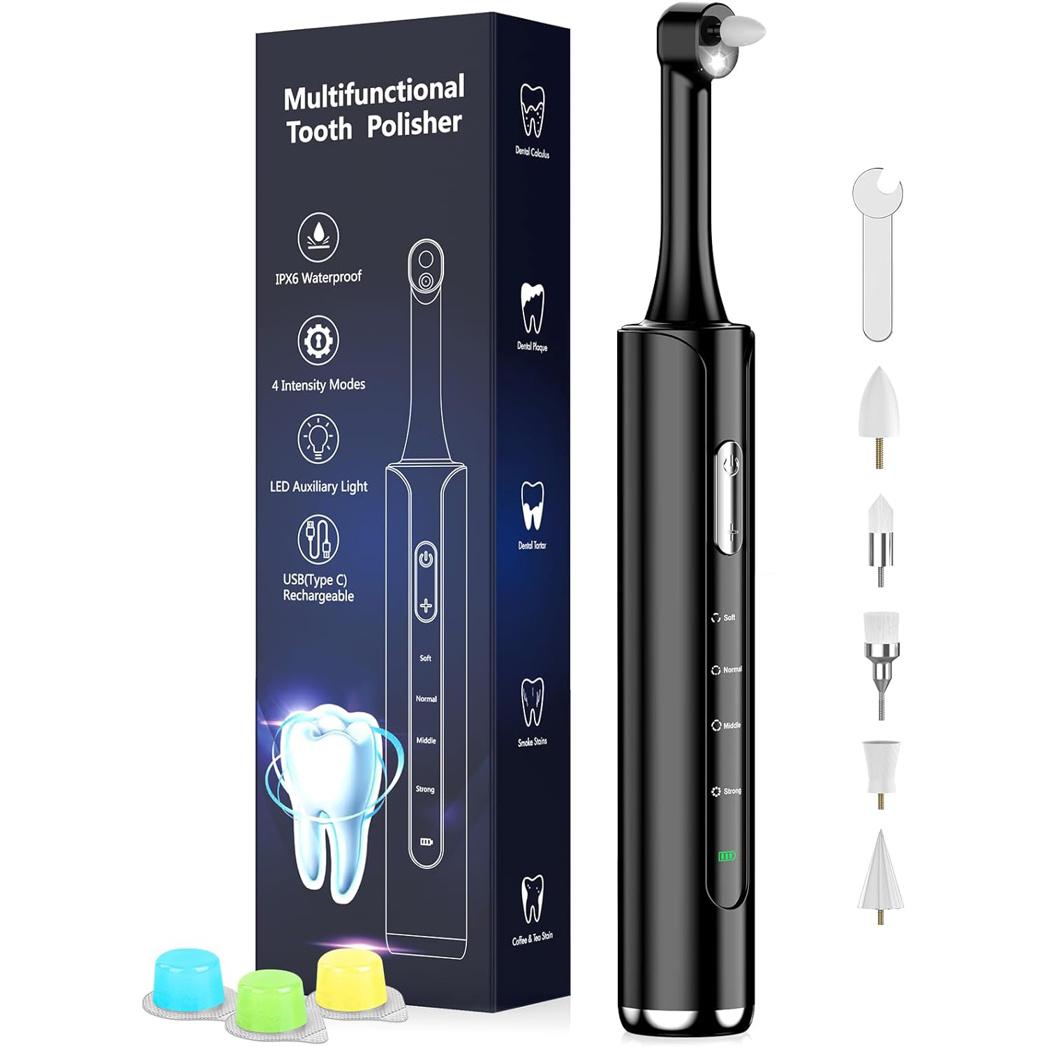 Teeth Whitening Or Tooth Whitening - Polerka do zębów Akumulatorowa polerka do