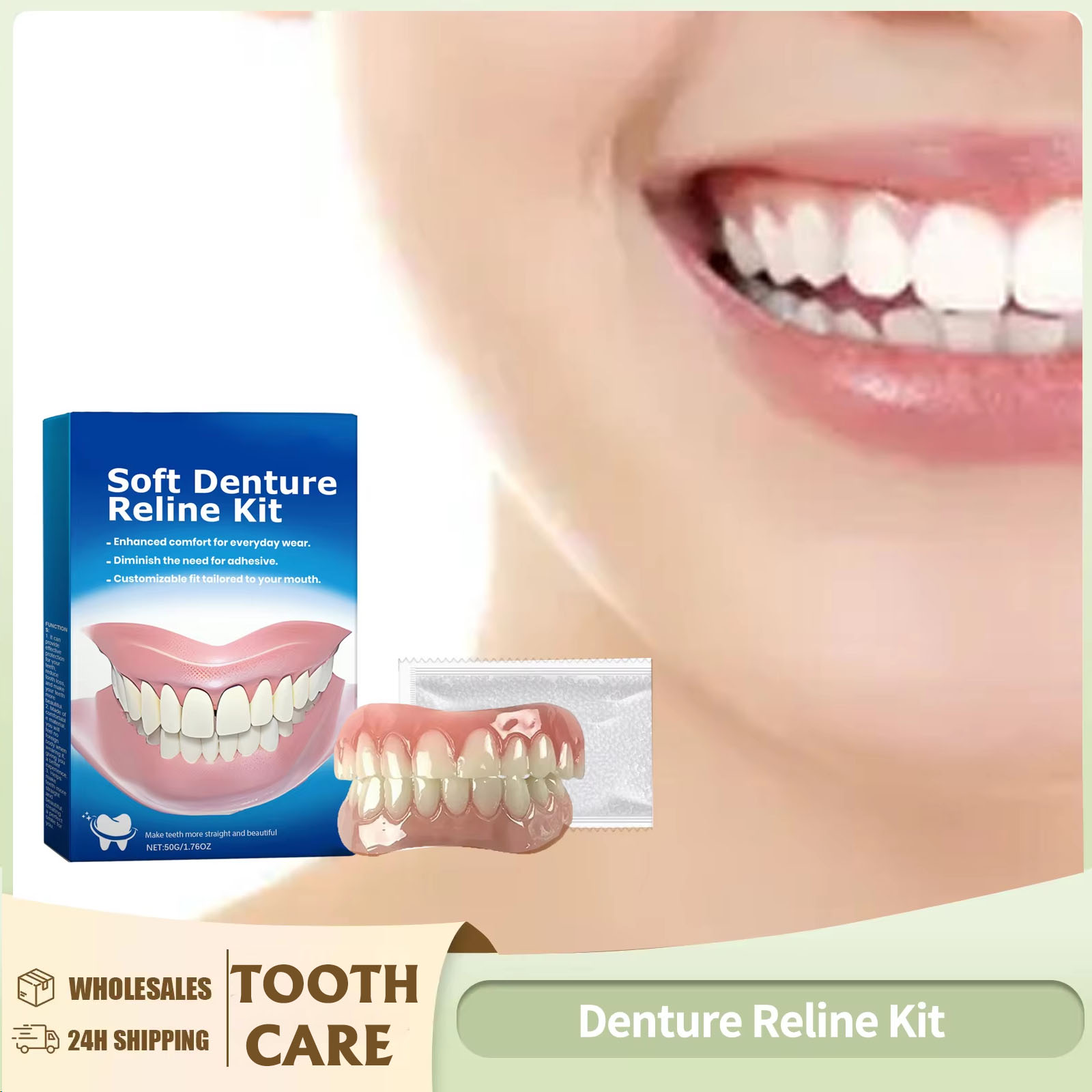 Teeth Whitening Kit - Zestaw do rekonstrukcji protezy Silikonowe wkładki