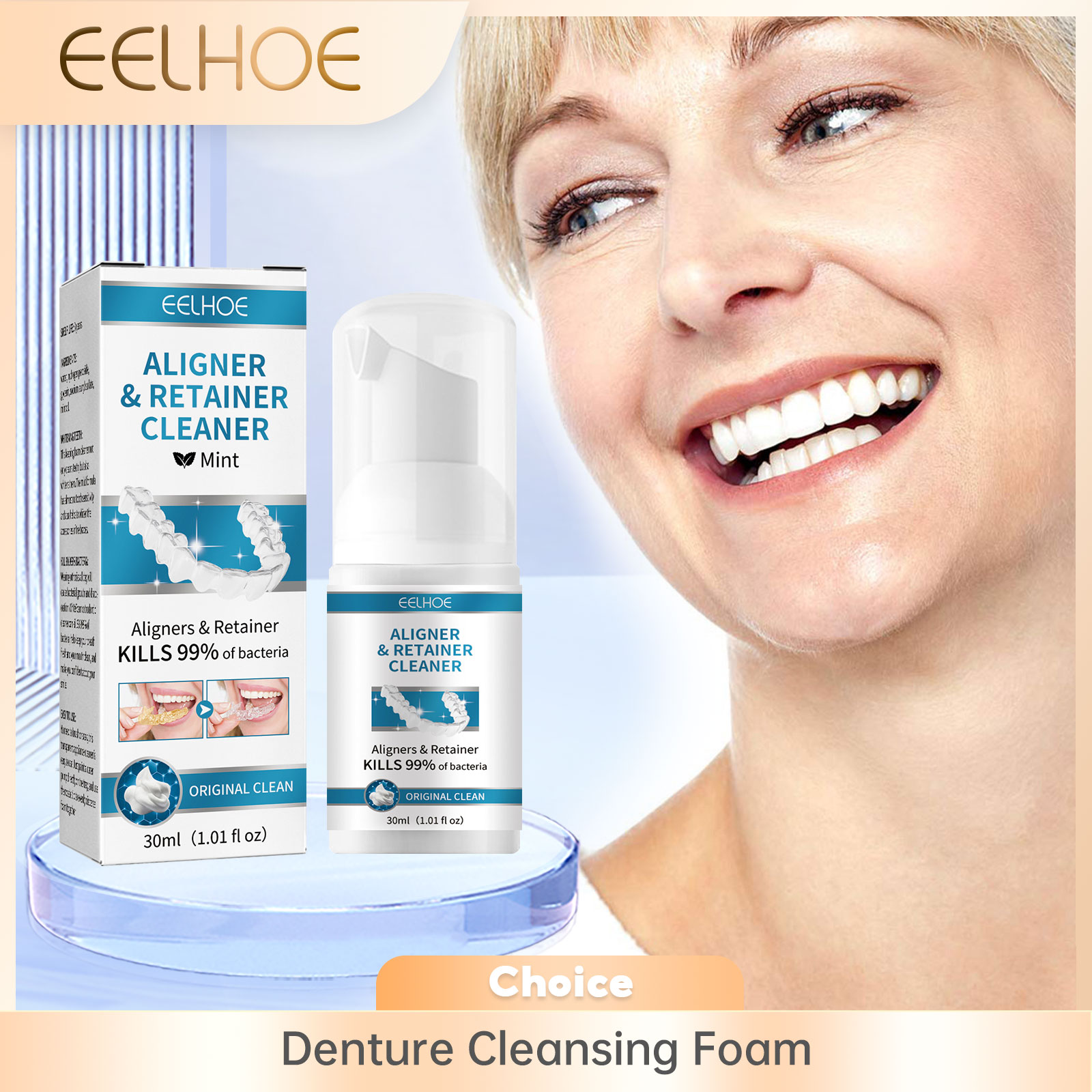 Teeth Whitening With Braces - Aligner Pianka do czyszczenia protez Głębokie