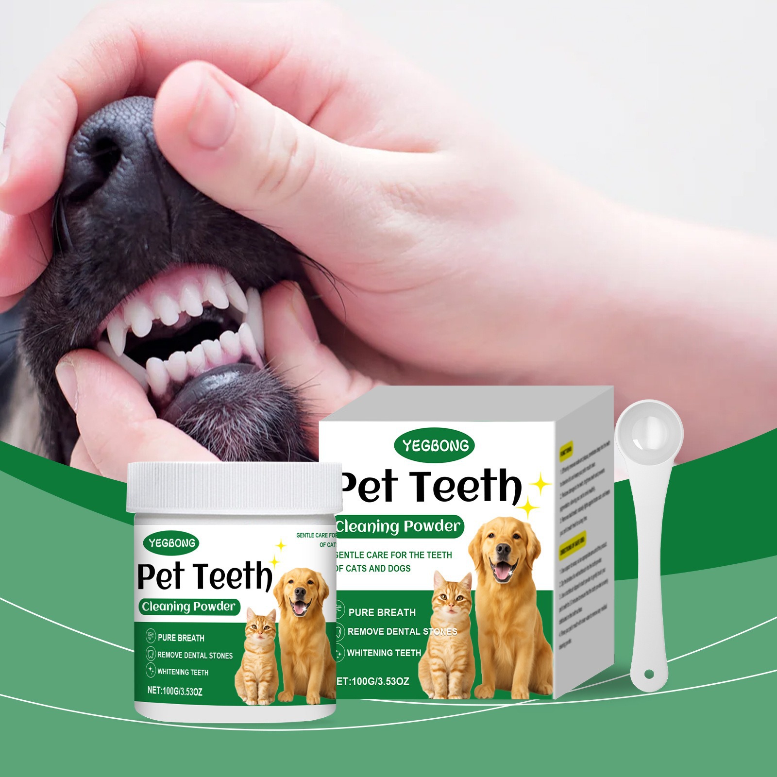 Teeth Whitening Lab - Proszek do czyszczenia zębów dla zwierząt