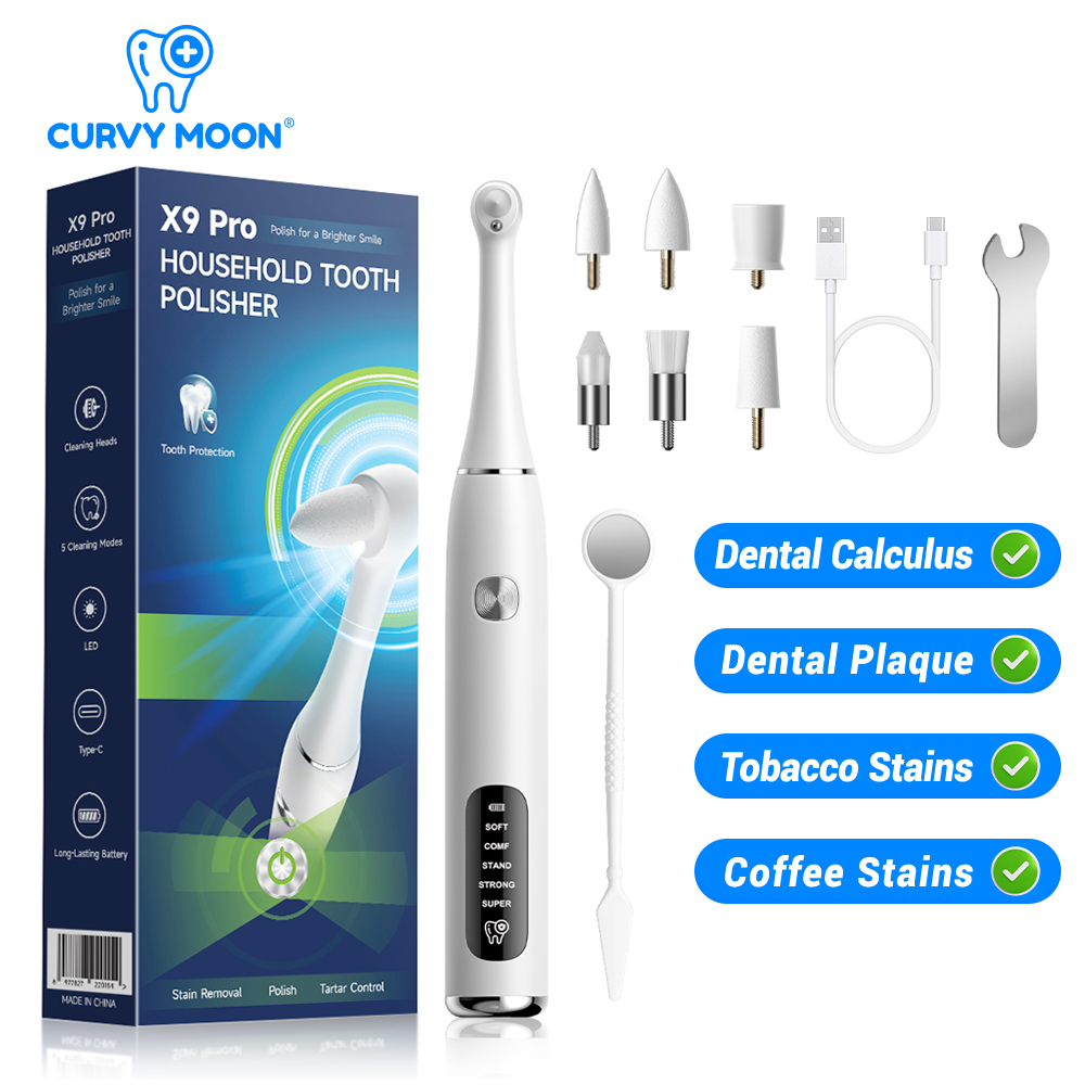 Teeth Whitening Or Tooth Whitening - CURVY MOON Domowy poler do zębów,