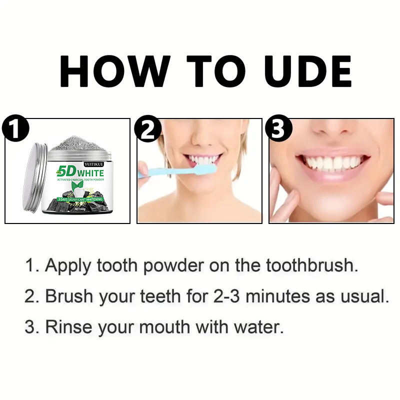 YUlTlKUE 5D Biały Proszek do Z – Teeth Whitening Clinic recenzja i cena