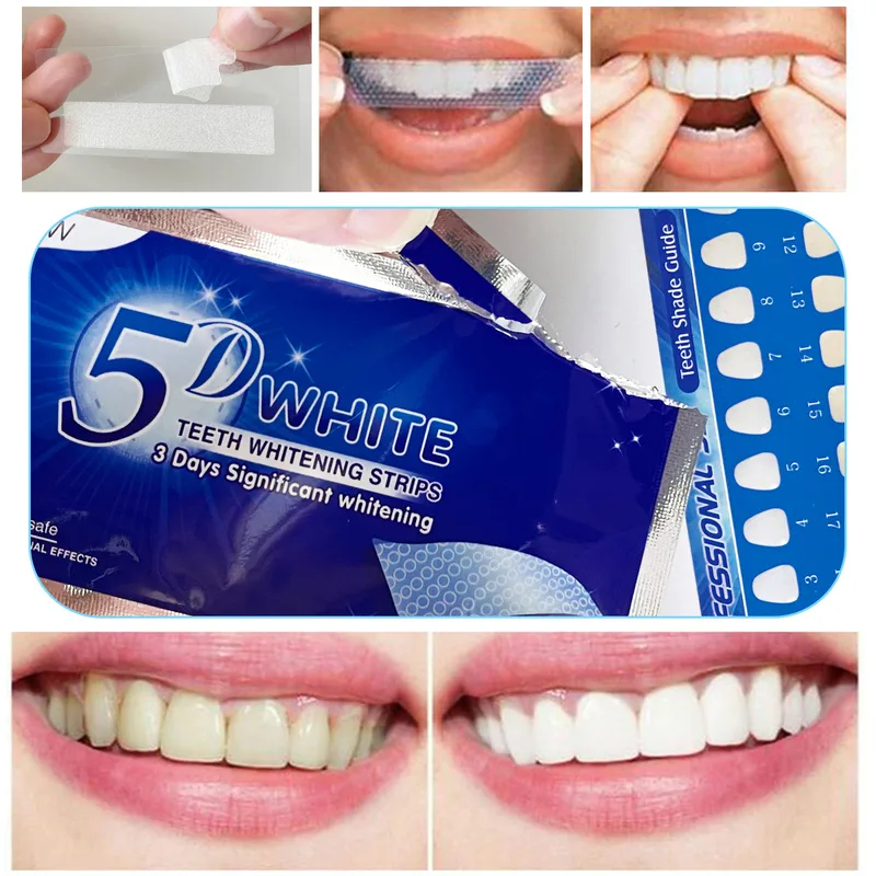 1-12 szt. 5D Naklejki wybielaj – Teeth Whitening Yellow Teeth recenzja i cena
