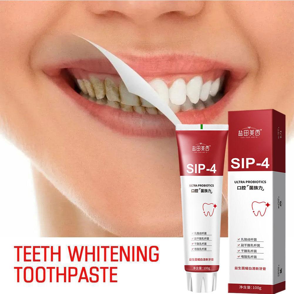 100g Sip-4 Probiotyczna Pasta  – Teeth Whitening Yellow Teeth recenzja i cena