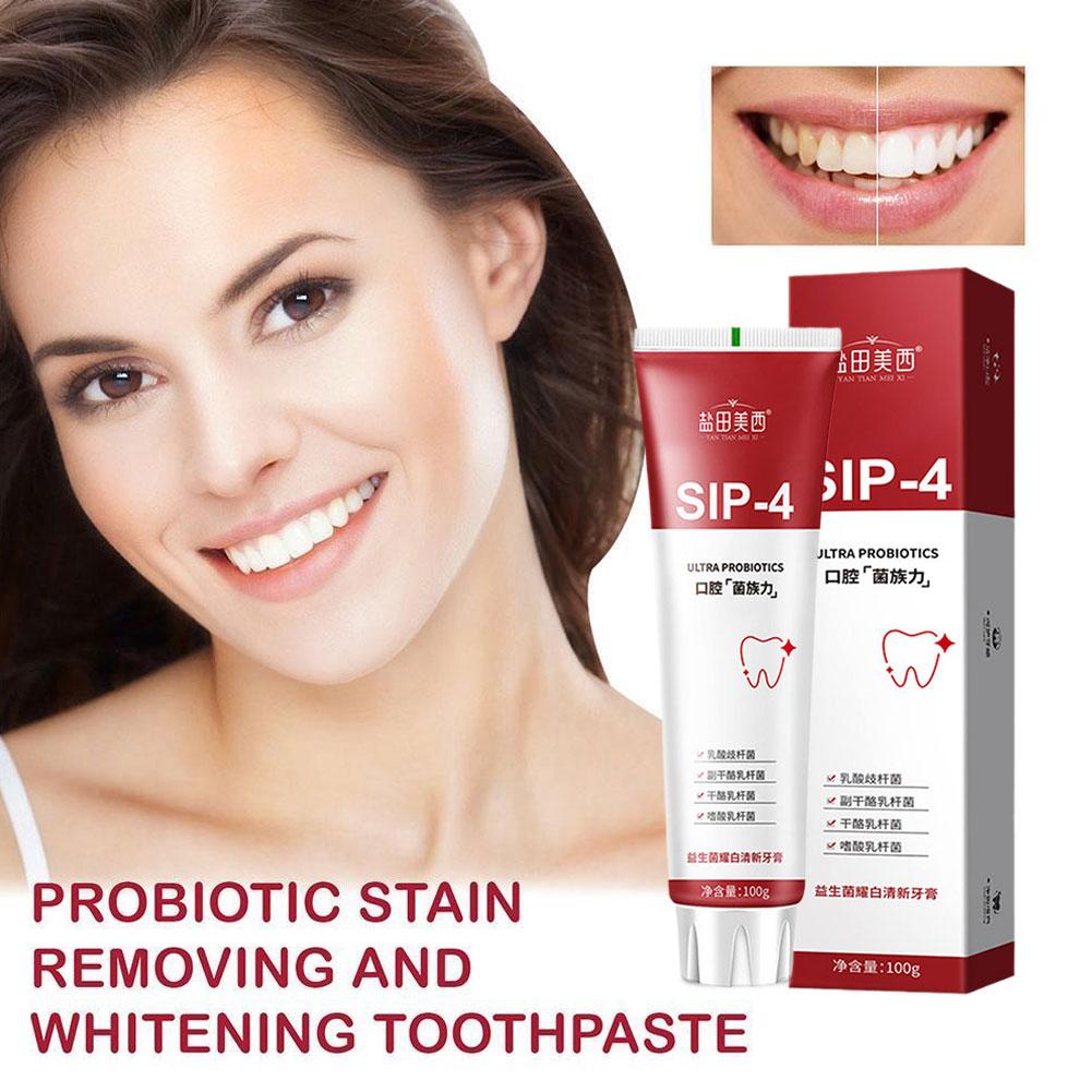 100g Sip-4 Probiotyczna Pasta  – Teeth Whitening Yellow Teeth recenzja i cena