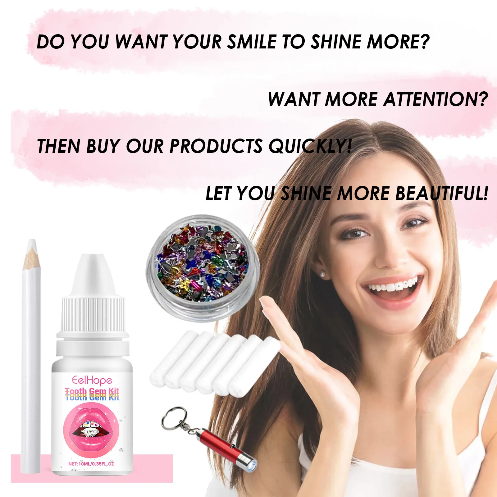 Zestaw do zdobienia zębów DIY  – Teeth Whitening Kit recenzja i cena